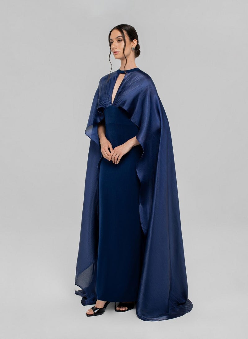 CHASE Keyhole Neck Cape Gown - Image 4